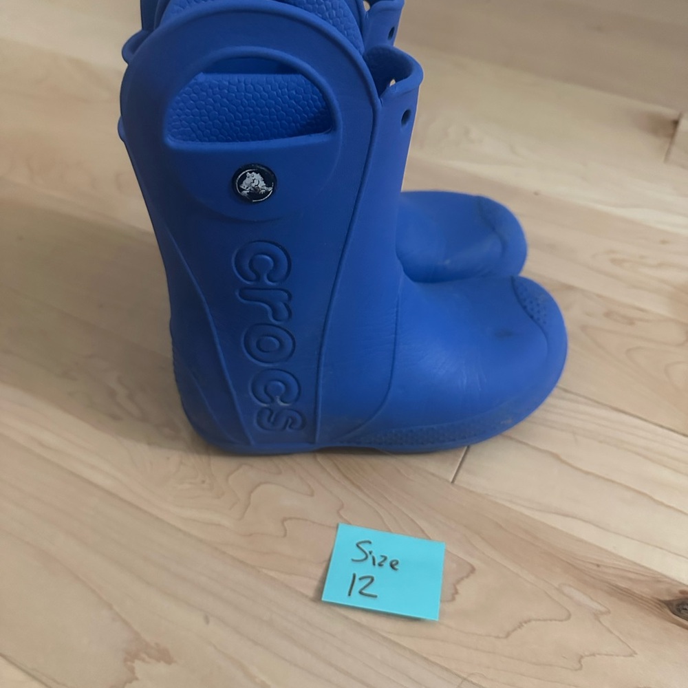 CROCS Kids Vibrant Blue Rain Boots